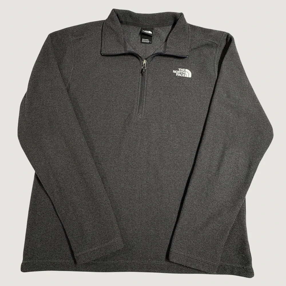 The North Face Pullover Mens Large Gray 1/4 Zip Textured Fleece NF0A3YR10C5